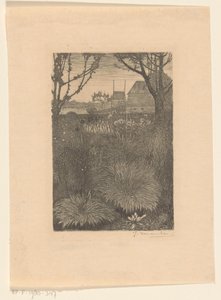 Vista del jardín con arbustos y girasoles
Jardín de otoño (título original) de Jan Mankes (signed by artist)