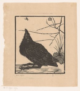 El cuervo, mirando al mosquito de Jan Mankes (signed by artist)