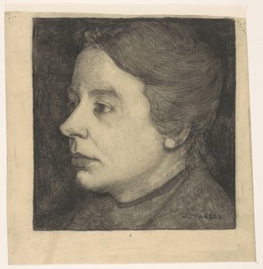 Retrato de Anne Mankes-Zernike de Jan Mankes (signed by artist)