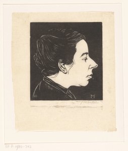 Retrato de Anne Zernike de Jan Mankes (signed by artist)