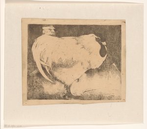 Gallo acurrucado de Jan Mankes