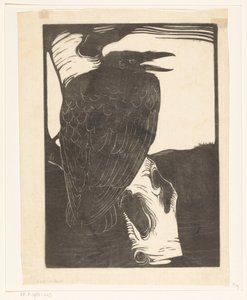 Cuervo sobre abedul de Jan Mankes