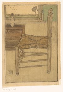 Silla con asiento ribeteado