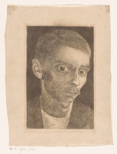 Autorretrato con bigote de Jan Mankes