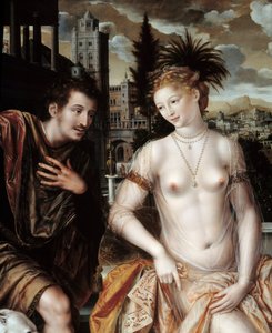 David y Betsabé de Jan Massys or Metsys