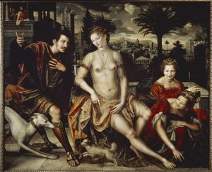 David y Betsabé de Jan Massys or Metsys