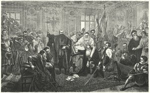 Creación de la Mancomunidad Polaco-Lituana por la Unión de Lublin de Jan Alojzy Matejko
