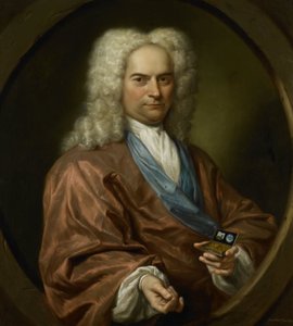 Retrato de David Leeuw (1682-1755), dibujante menonita de Jan Maurits Quinkhard