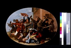 Batalla entre Carnaval y Cuaresma (óleo sobre madera) de Jan Miense Molenaer
