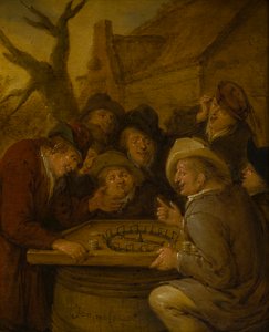 Boors jugando un juego de Rouge et Noir, c.1630-68 (óleo sobre lienzo) de Jan Miense Molenaer