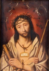 Cristo coronado de espinas, o Ecce Homo, c.1525 (óleo sobre tabla) de Jan Mostaert