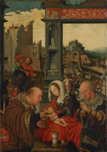 La Adoración de los Reyes, 1525 de Jan Mostaert