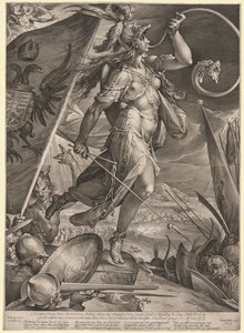 Bellona Leading the Armies of the Emperor against the Turks de Jan Muller