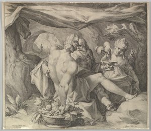 Lot y Sus Hijas, ca. 1630 de Jan Muller
