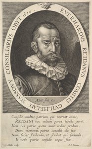 Retrato de Everhard van Reyd, consejero de Guillermo, Príncipe de Orange, 1602 de Jan Muller