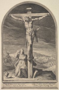 Santa María Magdalena al pie de la cruz de Jan Muller