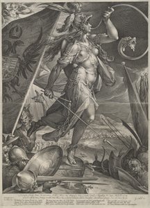 Bellona liderando los ejércitos imperiales contra los turcos