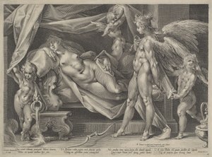 Cupido y Psique de Jan Muller, after Bartholomaeus Spranger