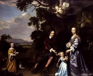 Pieter van der Graaff, su esposa e hijas