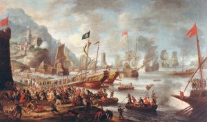 La batalla de Lepanto: La victoria, 1671 de Jan Peeters the Elder