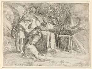Dos hombres en un pozo de Jan Philipsz. van Bouckhorst