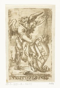 Escudo de armas de la familia Bakkenes The Wapen van Bakenes (título sobre el objeto) de Jan Philipsz. van Bouckhorst