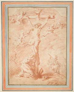 Cristo en la Cruz con Santa Magdalena de Jan Pieter Ykens