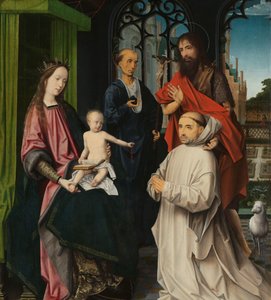 La Virgen con el Niño en trono, con los santos Jerónimo y Juan Bautista y un monje cartujo
Virgen entronizada con los santos Jerónimo y Juan Bautista y un monje cartujo arrodillado de Jan Provoost (attributed to)