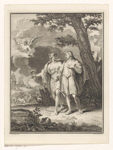 La lujuria seduce a un joven Página de título para: Dirk Smits, Israëls Baalfegorsdienst, o Lujuria castigada, 1737 de Jan Punt