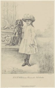 Retrato de Guillermina, Reina de los Países Bajos de Jan Rinke
