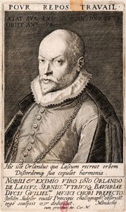 Retrato del compositor Orlando di Lasso 1532-1594, 1593 de Jan Sadeler