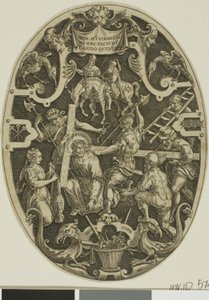 Llevando la Cruz, de la Pasión de Cristo de Jan Sadeler I