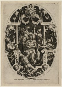 Coronación de espinas, de la Pasión de Cristo de Jan Sadeler I