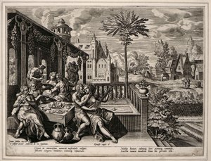 Génesis capítulo 6, versículo 9, c.1600 de Jan Sadler