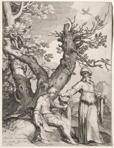 Ahijah and Jeroboam de Jan Saenredam