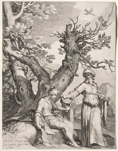 Ahías y Jeroboam, 1604 de Jan Saenredam