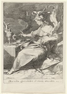 Allegorie op de vergankelijkheid (Vanidad) Vanidad, vanidad y toda vanidad (título sobre objeto) de Jan Saenredam