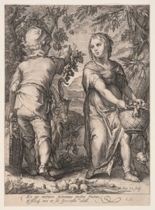 Otoño (Niño y niña recogiendo fruta), de Las cuatro estaciones