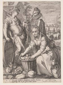 Otoño (vendimia y cata de vinos), de Las cuatro estaciones de Jan Saenredam