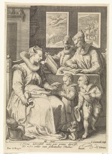 La mañana Los cuatro momentos del día (título de la serie) de Jan Saenredam