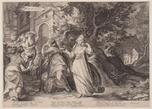 Las vírgenes necias faltan a su cita con el Señor, de la parábola de las vírgenes prudentes e insensatas de Jan Saenredam