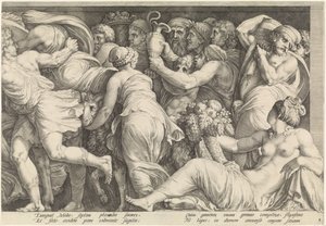 Frisón con el castigo de Niobe (lámina 8) de Jan Saenredam