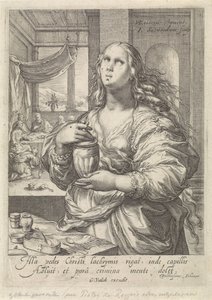María Magdalena Mujeres famosas del Nuevo Testamento (título de la serie) de Jan Saenredam