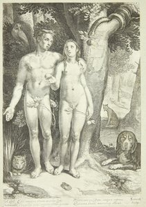 La caída del hombre de Jan Saenredam