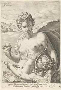 venus y amor Las tres diosas del juicio de Paris (título de la serie) de Jan Saenredam