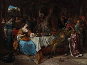 Ester, Asuero y Amán de Jan Steen