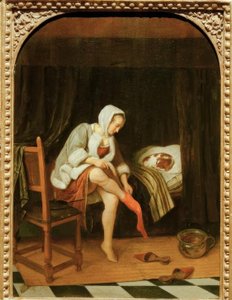 Mujer en el tocador de Jan Havickszoon Steen