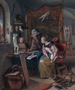 La lección de dibujo de Jan Steen