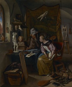 La lección de dibujo de Jan Steen