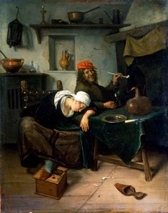 Los holgazanes, c. 1660 de Jan Steen